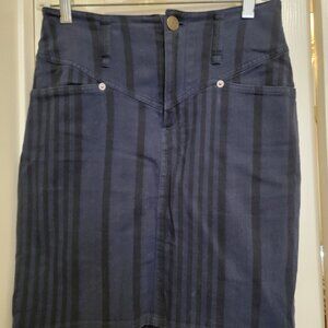 Marc Jacobs Vintage Y2K Blue Stripe Denim skirt size 4